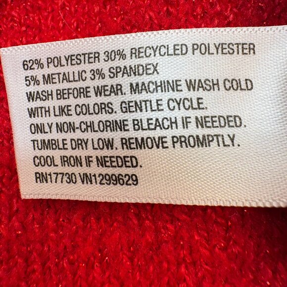 Art Class Sparkly Red Bouclé Cardigan Sweater Girls M (7/8) - Picture 5 of 5